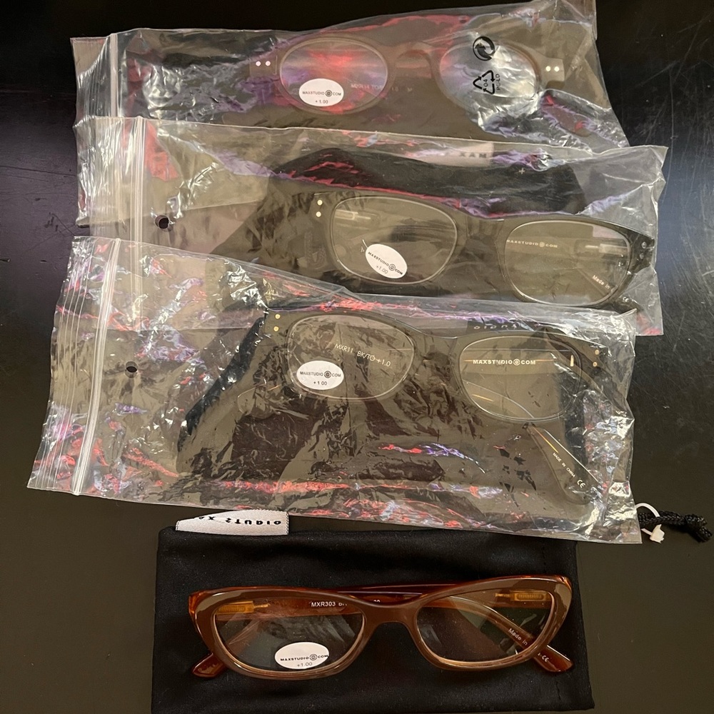 Max Studio +1.00 Readers, 4 pairs!